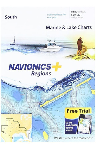 Navionics Plus Regiones Sur Marino Y Lago Gráficos En Sd / M