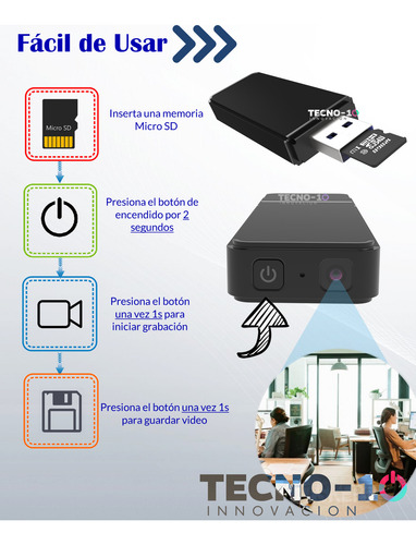 Camara Espia Memoria Usb, Sensor De Movimiento Camara Oculta