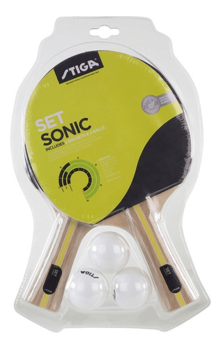 Set De Ping Pong Stiga Sonic (2 Paletas + 3 Pelotas)