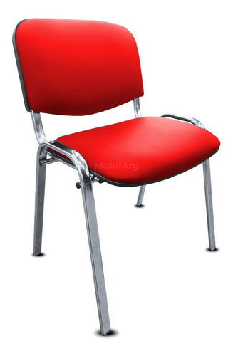 Imagen 3 de 7 de Silla Fija Oficina Apilable Cromada Tapizada Reforzada Espuma Alta Densidad Con Garantia De Fabrica Stock Permanente