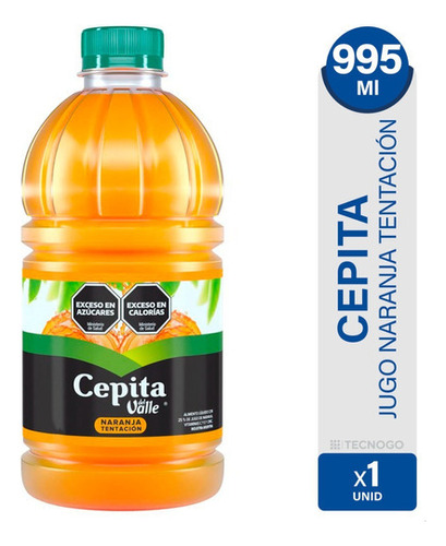 Jugo Cepita del Valle Naranja Botella Vitaminas