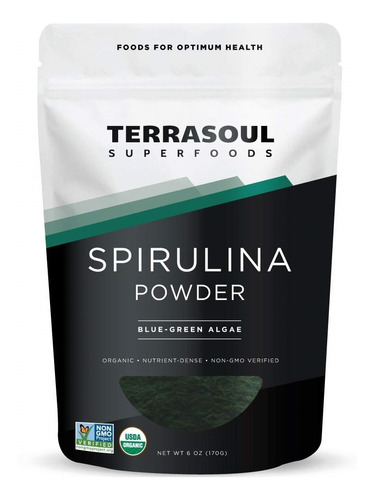 Espirulina En Polvo Organica Spirulina Powder 6 Oz Terrasoul