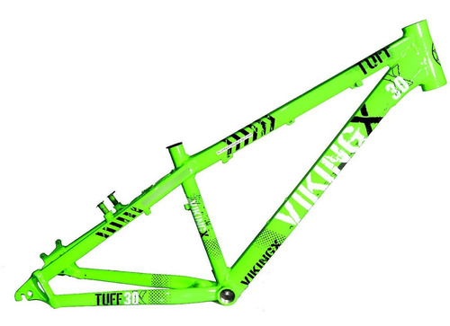 Quadro Vikingx Dirt Jump Tuff X-30 Alumínio - Verde Neon