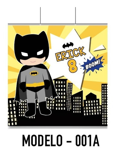 Batman Batichica Lona 1x1 Decoración Fiesta Batman | MercadoLibre