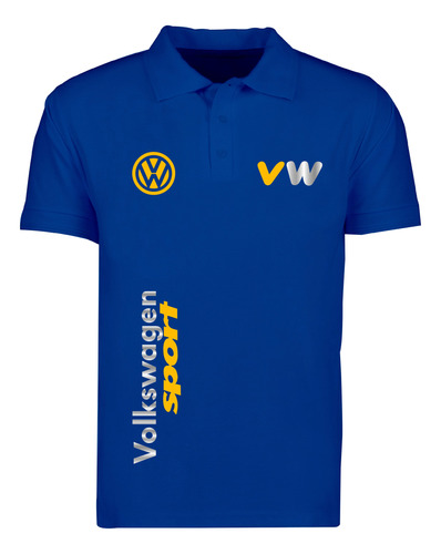 Playera Polo Mod Volkswagen Sport Estampado Reflejante