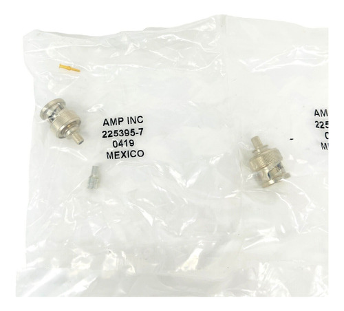 4 Pcs Amp 225395-7 Bnc Connector Rf Coaxial Plug Bayonet Ssa
