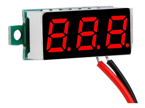 Voltímetro Digital Mini Display Rojo 7 Segmentos 4.5~30v