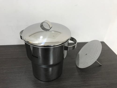 Cuscuzeira Aparelho Para Cuscuz 3lts Alça Inox Fogão Indução