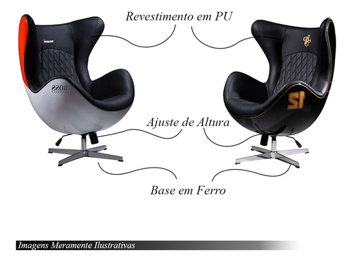 Conjunto Poltronas Egg Chair Mp4 Sn 88/lotus 12