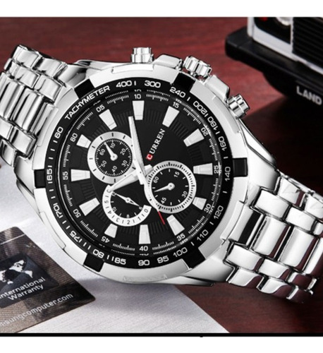 Reloj De Metal De Lujo Curren Para Hombre Cronógrafo 8023