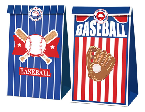 Bolsas De Dulces Béisbol Fiestas Infantil Decoración 12pcs