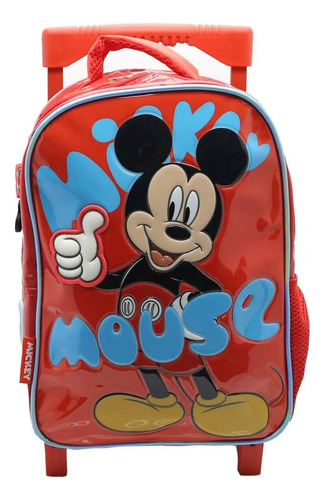 Mochila Escolar Mickey Mouse Amigos Disney Con Carro