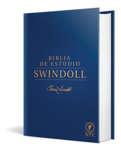 Biblia De Estudio Swindoll Ntv Tapa Dura Azul