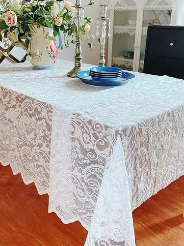 Mesas Rectangulares, Mesa De Boda, Mantel De Encaje Para