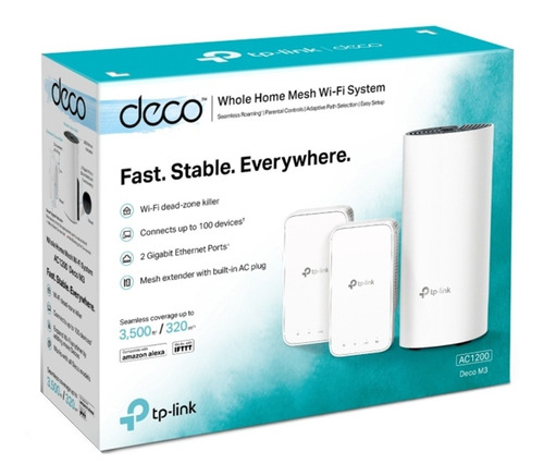 Tp-link Deco Ac1200 Whole Home Mesh 3 Pack Deco M3 (3-pack)