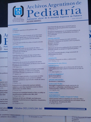Archivos Argentinos De Pediatría 2021 2022 X 9 (Usado)