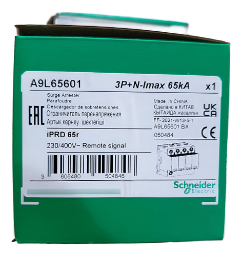 Protetor De Surto Acti9 Iprd65r 65ka 3p+ 4p. A9l65601