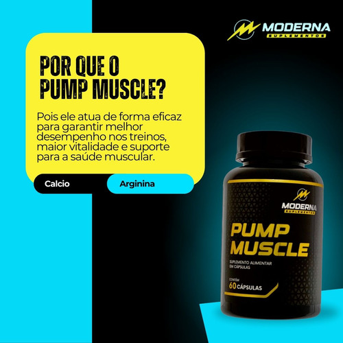 Pump Muscle Moderna - Performance E Força 60 Cápsulas Sabor Sem Sabor