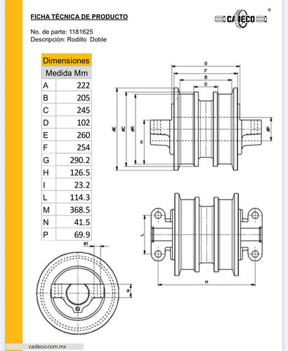 Rodillo Doble Para D7
