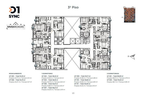 Imagen 14 de 17 de Apartamento De 2 Dormitorios A La Venta En Barrio Sur | Centro | En Promoción | 01 Sync