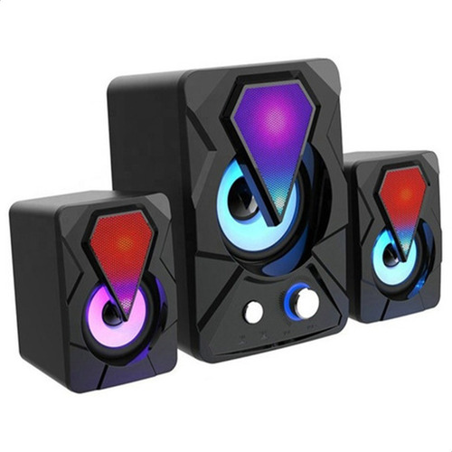 Imagen 1 de 8 de Parlante Gamer 2.1 Ultra Iluminacion Subwoofer Para Pc Tv