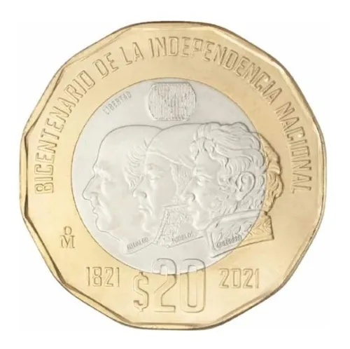 comprar 20 Pesos Conmemorativa Bicentenario Independencia Nacional