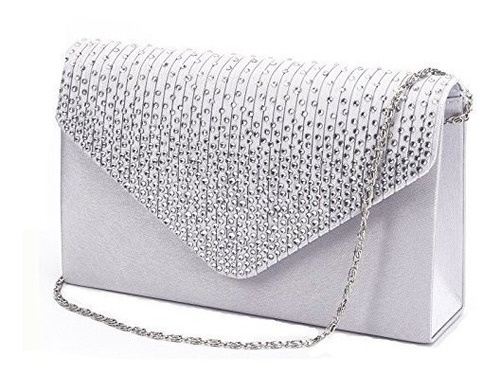 Bolso De Embrague Nupcial Del Rhinestone Del Sobre Del Bolso