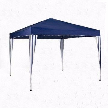 Gazebo 3 X 3 Polyester Azul + 4 Paredes Cristal Combo