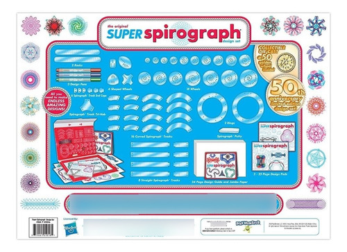 Super Spirograph Jumbo Kit, 75 Piezas (edición 50 Aniversari