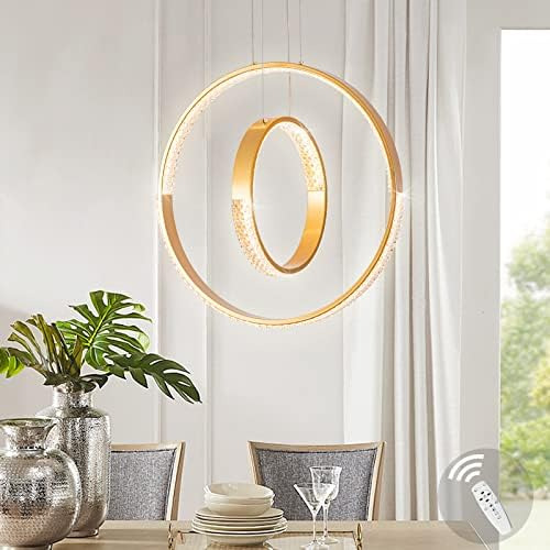 Lámpara Led De 2 Anillos De Luz De Techo Moderna De Altura A