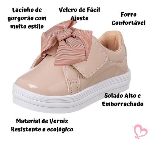 Imagem 5 de 6 de Tenis Infantil Feminino Festa Aniversario Moda Menina Sapato
