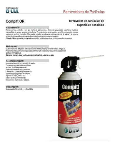 Compitt Or Removedor De Particulas 450gr