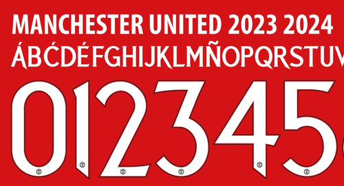 Tipografía Vectorizada Manchester United 2023 - 24