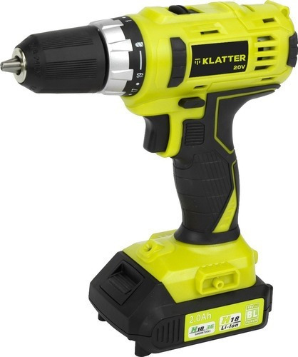 Taladro Inalambrico Klatter 20v + Batería + Cargador