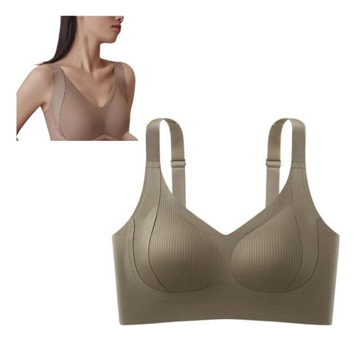 Brasier Floralshe Para Mujer, 4 Hileras, Color Liso