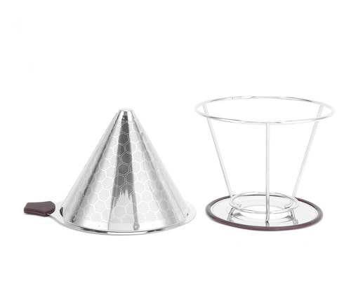 Embudo De Malla Con Soporte De Acero Inoxidable Para Filtro
