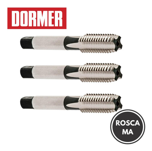 Jogo De Macho M20 X 2.50 Ma Aço Rápido C/ 3 Peças - Dormer