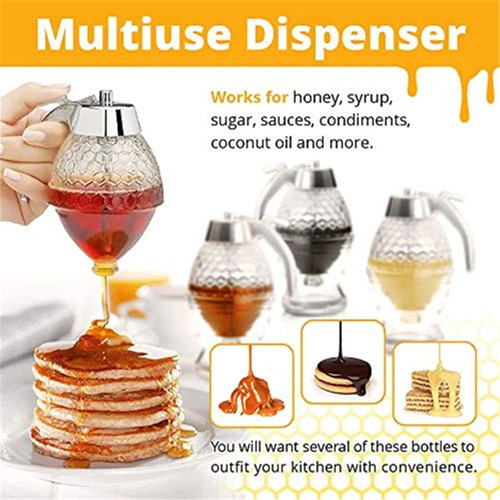 * Dispensador De Miel, Jarabe Sin Goteo, Recipiente For