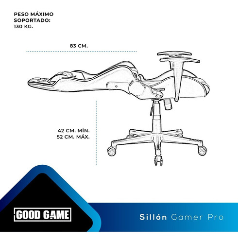 Imagen 6 de 6 de Silla Sillón Gamer Playstation Xbox Pc Oficina - Good Game