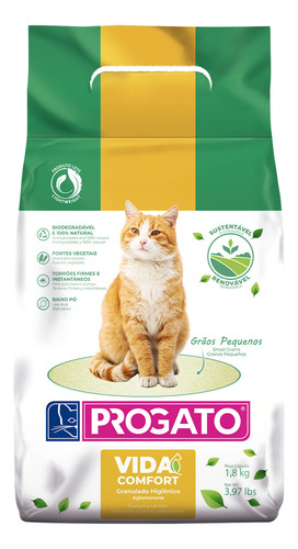 Granulado Higiênico Progato Vida Comfort 1,8 kg