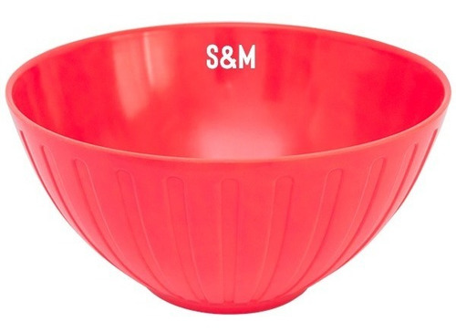 Bowl Facetado Recipiente Fuente Grande Melamina