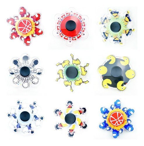 Figura De Dibujos Animados Fidget Spinner Toys 9 Piezas