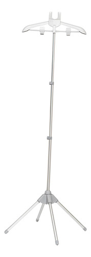 Percha De Aleación De Aluminio Retráctil Con Soporte Gris