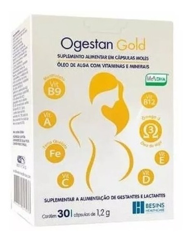 Suplemento Alimentar Ogestan Gold 30 Capsulas De 1,2gr 