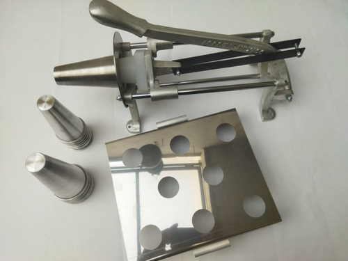 Kit Para Conopizzas | Prensa + 16 Pares De Moldes + 2 Bases Plateado