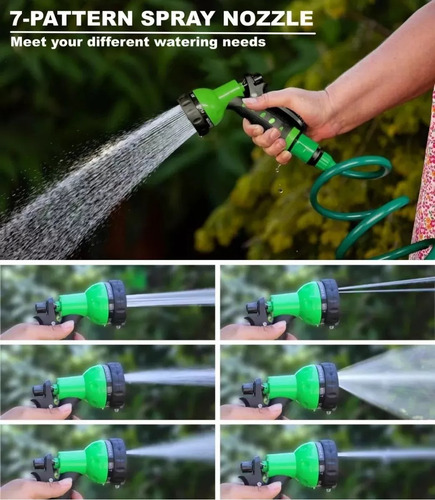 Manguera Espiral 30m Con Pistola Rociador Jardin Extensible