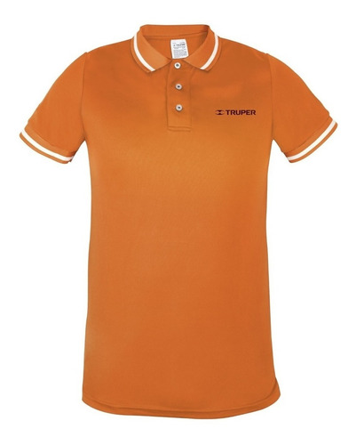 Playera Tipo Polo Dry Fit Naranja, Para Caballero, Talla M