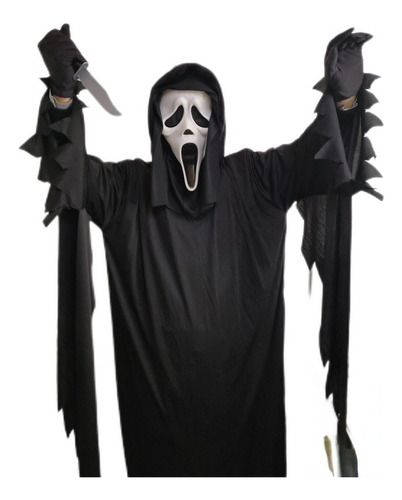 Disfraz De Fantasma Gritando De Terror Para Halloween