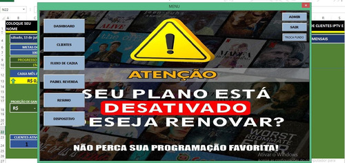 Planilha De Controle De Cliente Iptv