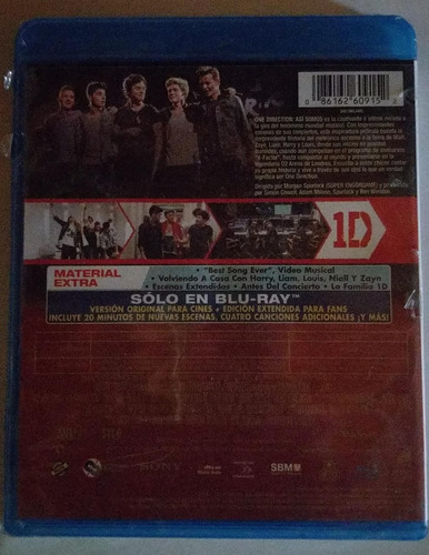Pelicula Blue Ray - One Direction - Asi Somos - Nvo
